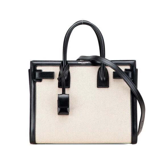 Pre Loved saint laurent Women White Satchel - Picture 1 of 8